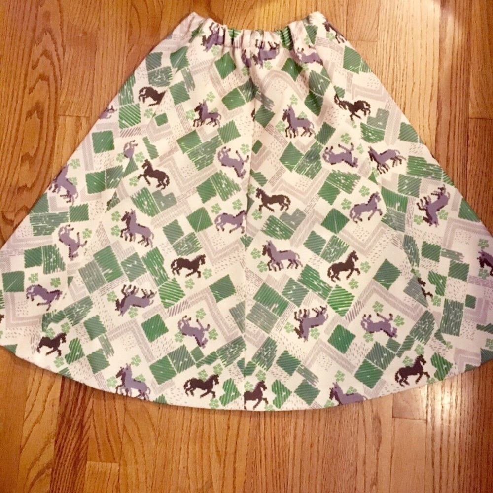 1970s Wild Horses Skirt